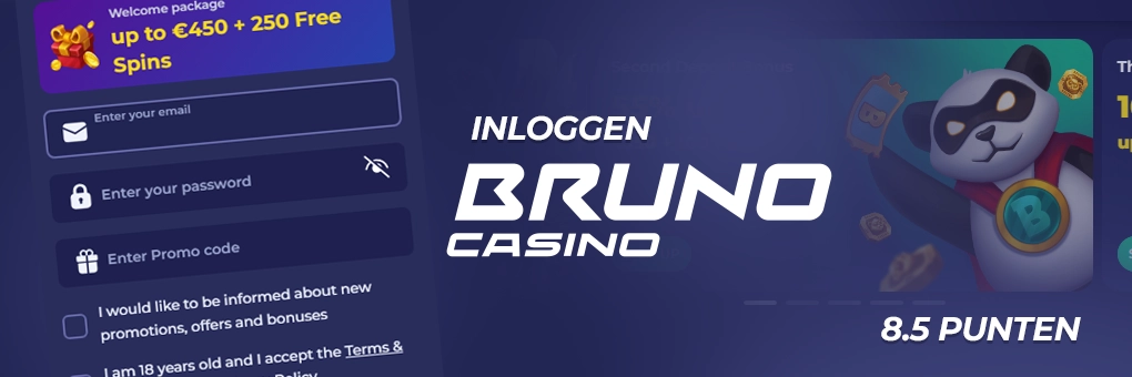 snelle registratie bij Bruno Casino